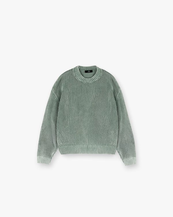 Open Gauge Knit Sweater - Forest Green Discount