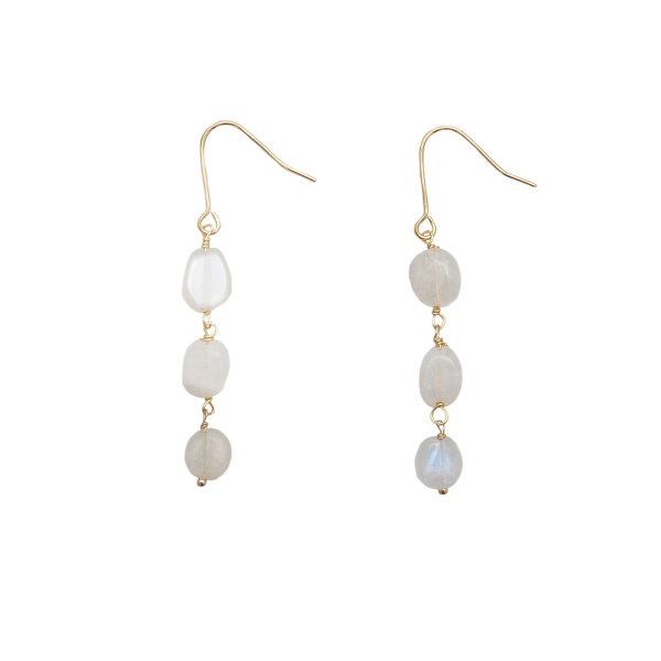 Moonstone Waterfall Earrings Fashion - Image 2