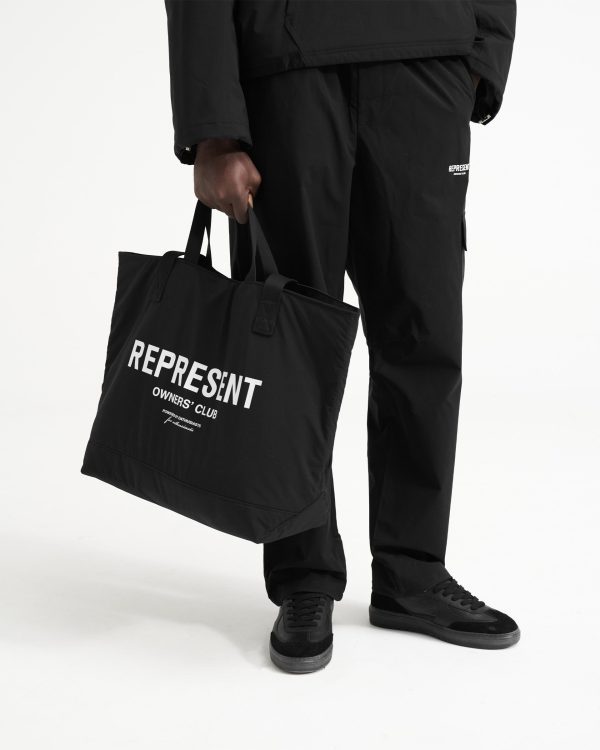 Represent Owners Club Woven Tote Bag - Black For Discount - Image 3