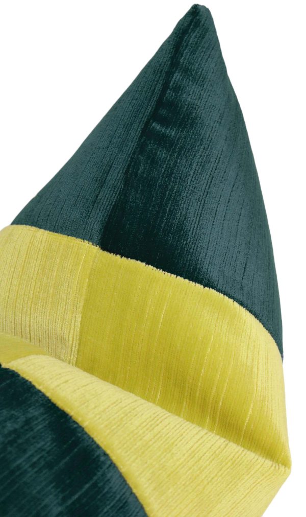 THE LITTLE LUMBAR :: STRIE VELVET    HARBOUR BLUE + CITRINE on Sale - Image 3