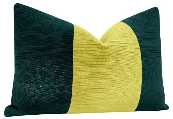 THE LITTLE LUMBAR :: STRIE VELVET    HARBOUR BLUE + CITRINE on Sale - Image 2