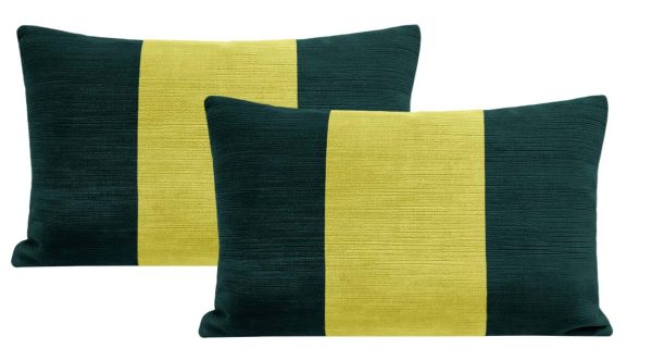 THE LITTLE LUMBAR :: STRIE VELVET    HARBOUR BLUE + CITRINE on Sale - Image 4